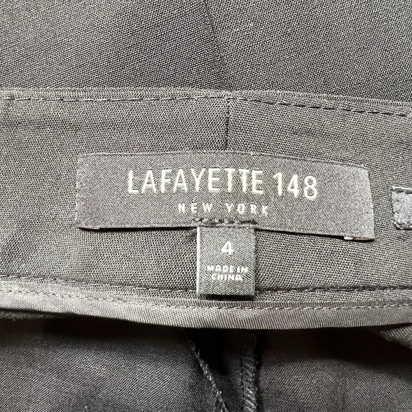 Lafayette 148 Black Wool Irving‎ Dress Pants Minimalist Career Capsule Wardrobe - Picture 5 of 9